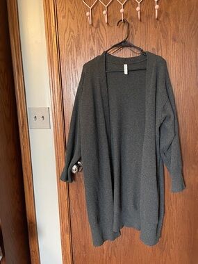 STYLUS Charcoal Open-Front Cardigan